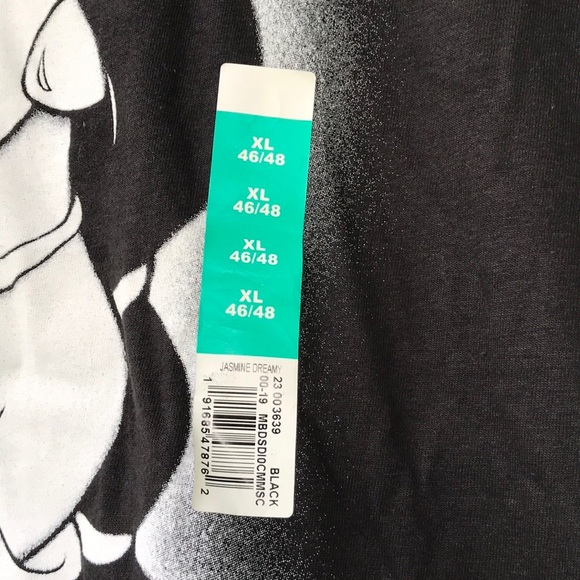 NWT Disney Jasmine Dreamy Black and White Tee XL - Picture 1 of 8